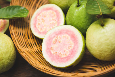 Close-up of apples on table