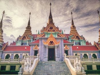 Low angle view of temple against sky