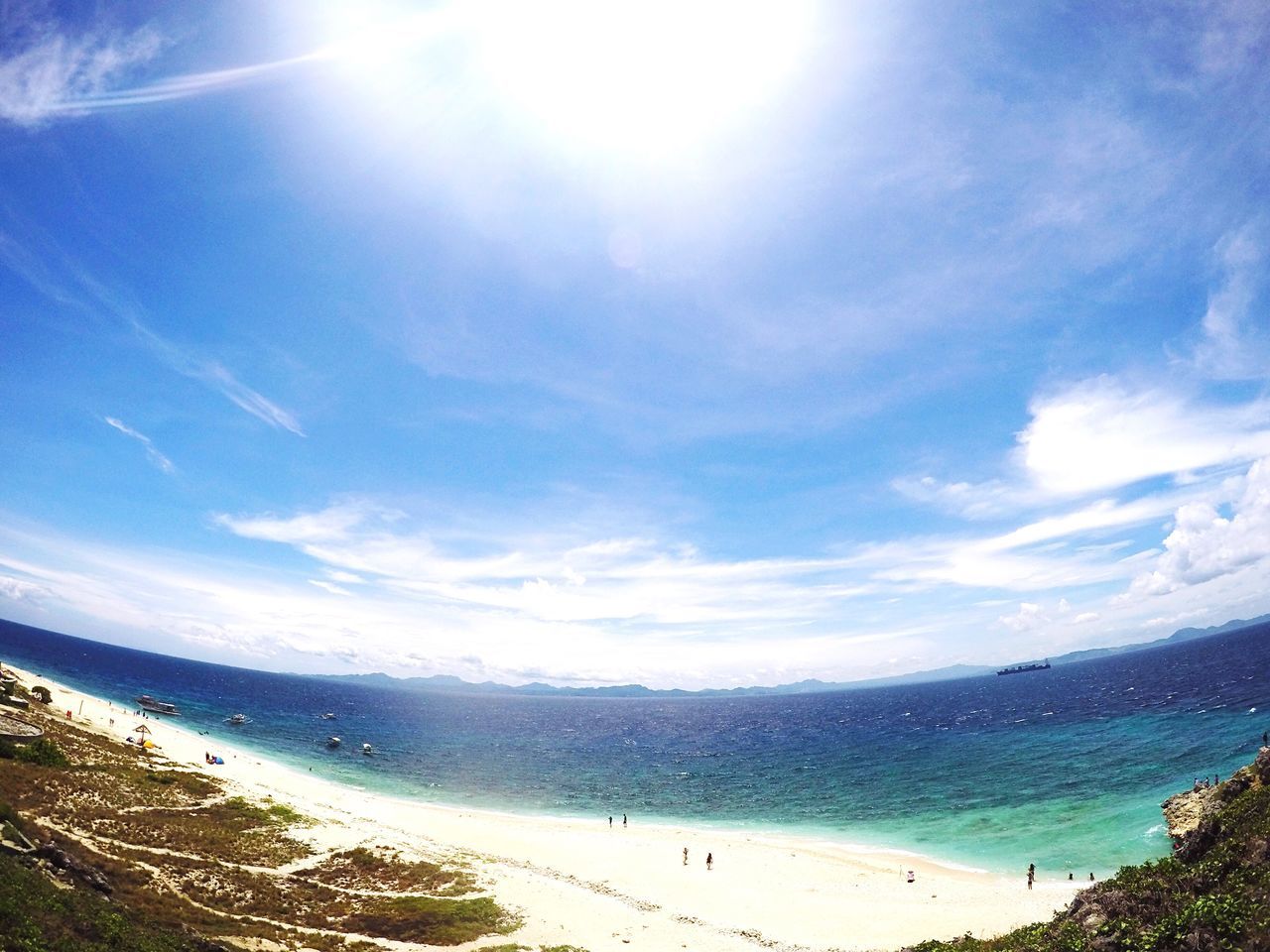 HIGH ANGLE VIEW OF BEACH AGAINST SKY