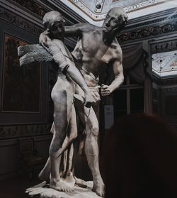 Low angle view of angel statue in museum