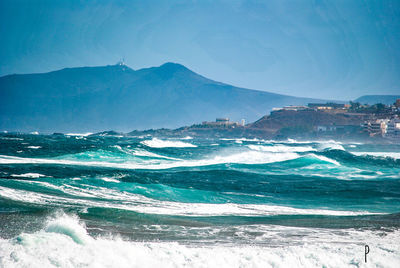 Scenic view of sea against sky