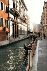 View of canal along buildings