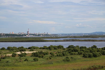 Scenic view of landscape against sky