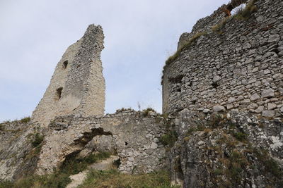 Low angle view of old ruins