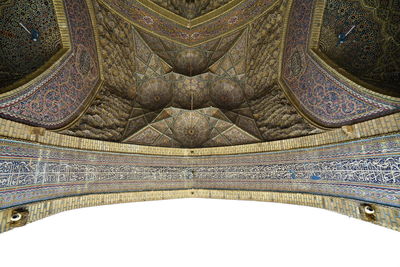 Low angle view of ornate ceiling