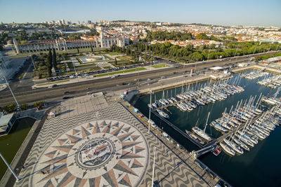 High angle view of cityscape