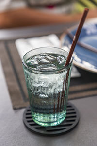 Close-up of drink on table