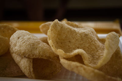 Close-up of cookies on table