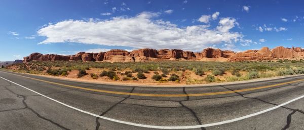 Road passing through landscape