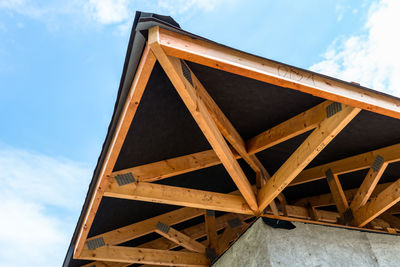 Low angle view of bridge against sky