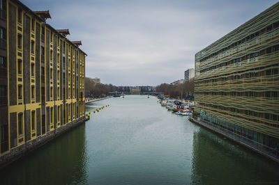 View of canal along buildings