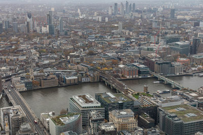 High angle view of cityscape