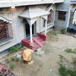 High angle view of abandoned building