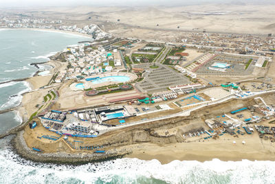 High angle view of beach