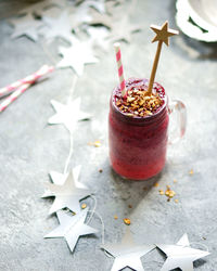 Smoothie on table