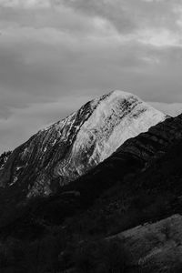 Scenic view of snowcapped mountain against sky