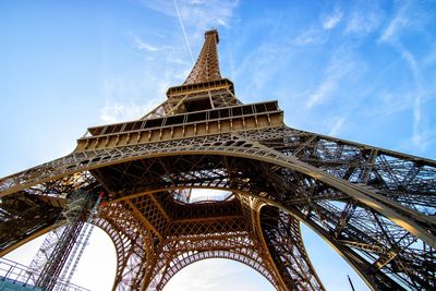 Low angle view of the eiffel tower