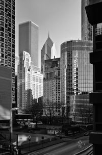 Modern buildings in city against sky