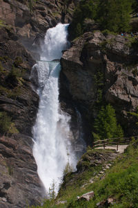 Scenic view of waterfall