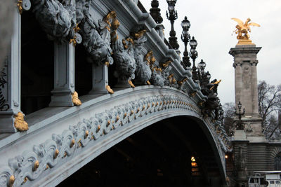 Low angle view of historic bridge