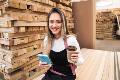 Young woman using mobile phone