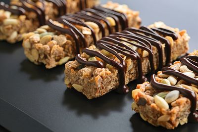 Close-up of food on table