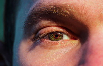 Close-up portrait of man eye