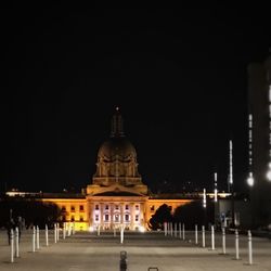 View of illuminated building at night