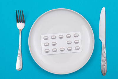 High angle view of coffee beans on table