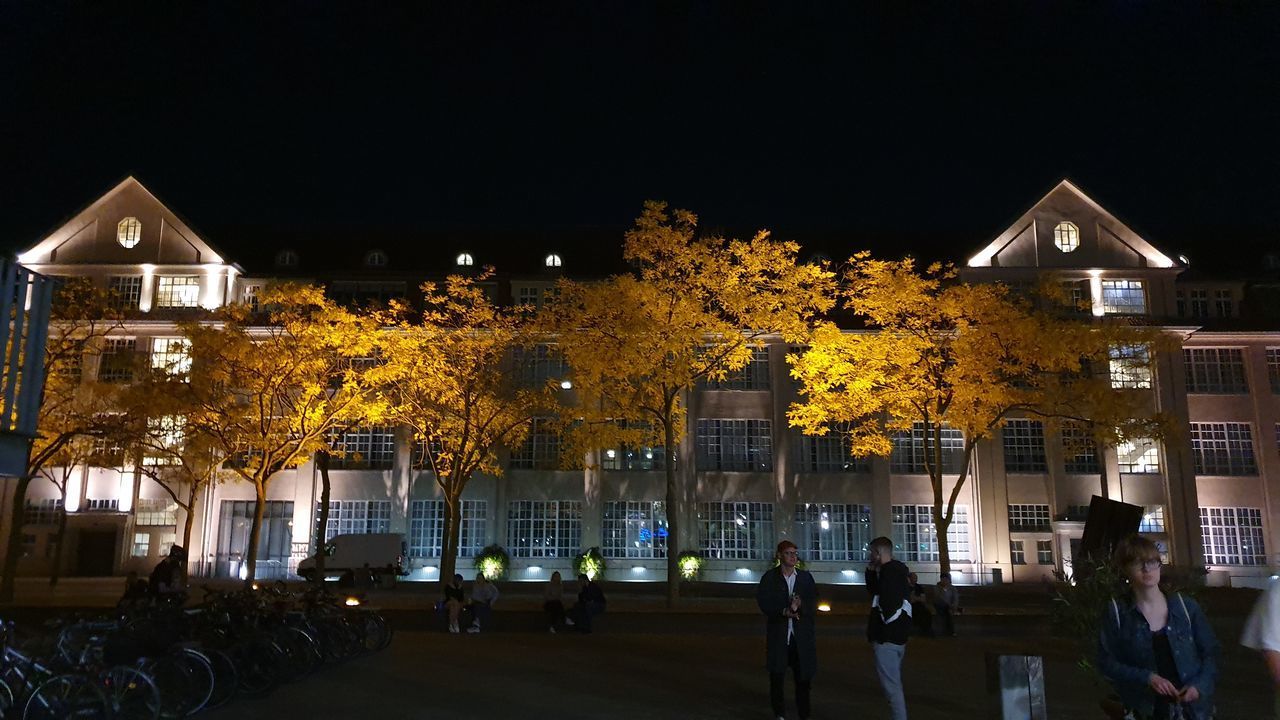 BUILDINGS AT NIGHT