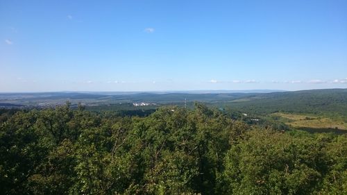 Scenic view of landscape against clear sky