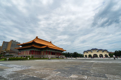 View of historic building against cloudy sky