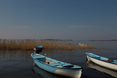 Boats in sea