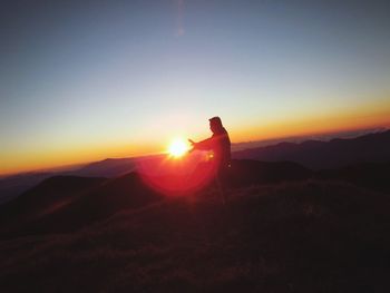 Sunset over mountain