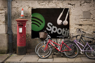 Bicycle in front of building