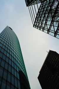 Low angle view of modern building against sky