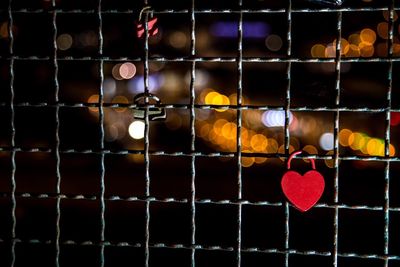 Love locks at night