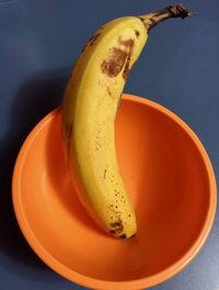 High angle view of banana on table