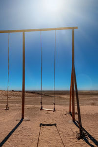 Empty swing at playground