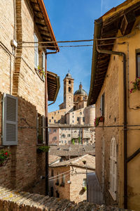 Low angle view of buildings against sky