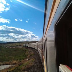Personal perspective of train in the countryside