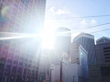 Low angle view of modern building against sky