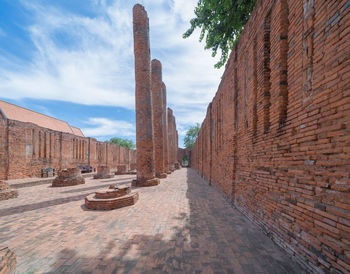 View of historical building against cloudy sky