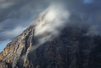 Scenic view of rock formation against sky