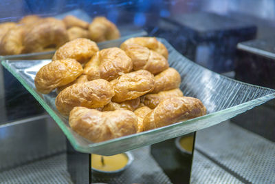 High angle view of food in plate