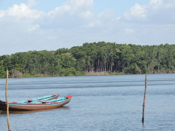 Scenic view of river against sky