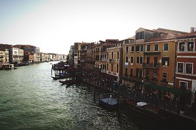View of canal along buildings