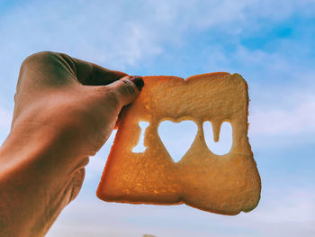 Bread of love and clear sky