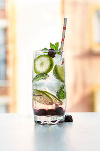 Close-up of drink on table