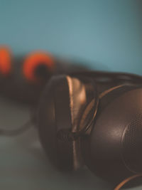 Close-up of eyeglasses on table